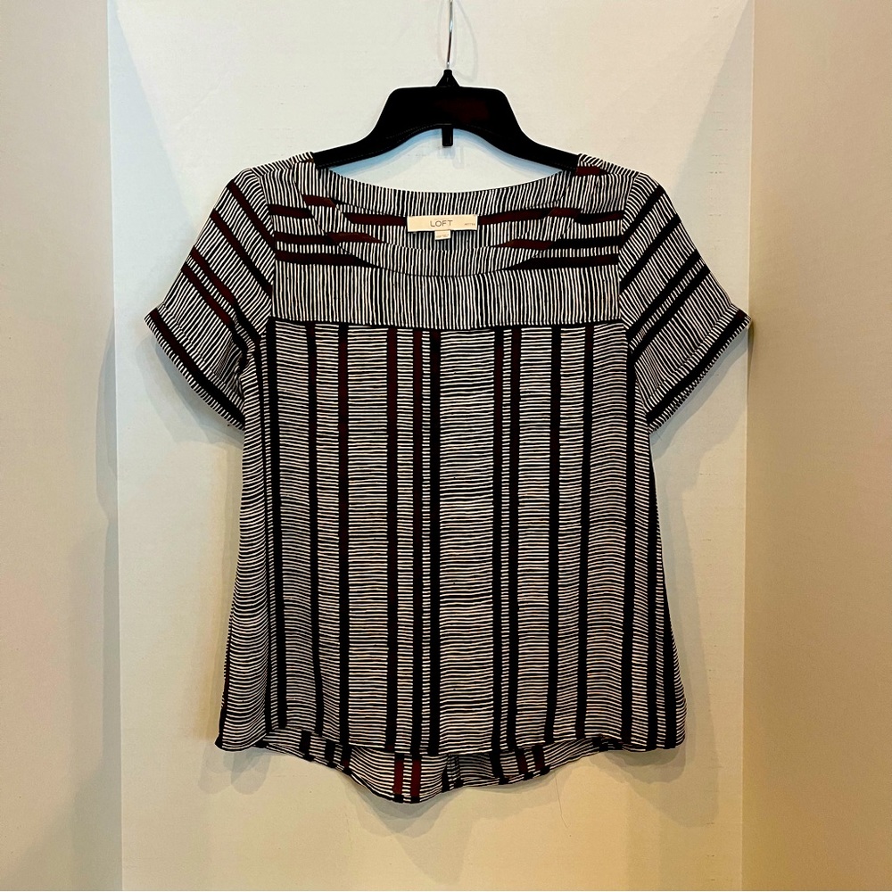 Ladies Loft Cuffed Short Sleeve Blouse in XXSP